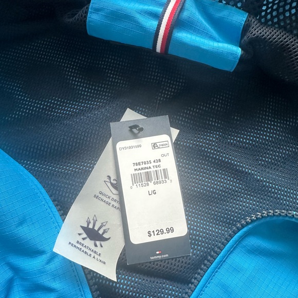 Tommy Hilfiger rain jacket windbreaker men large - Picture 6 of 7